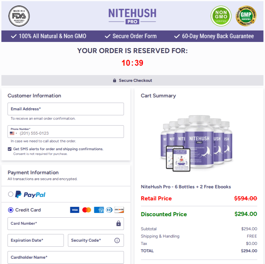 NiteHush Pro Checkout